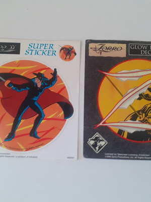 Zorro stickers new, set of two