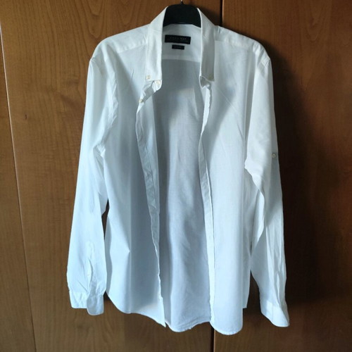 Zara man slim fit white shirt like new, size XL