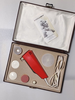 Vintage massage device used, German 60s-70s complete set