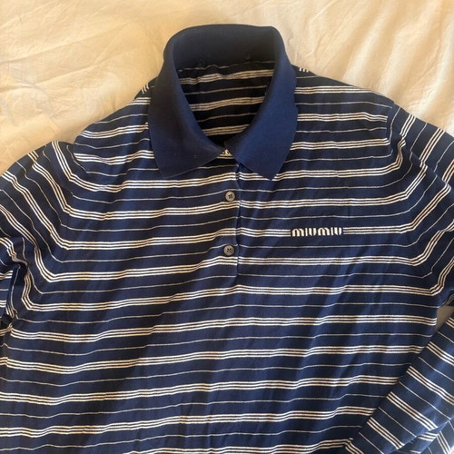 Miu Miu unisex polo shirt blue like new, size 42