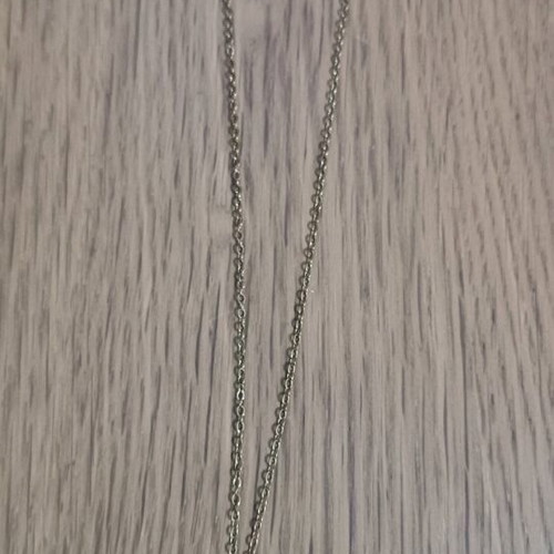 Steel necklace new gold with blue stone, length 45cm