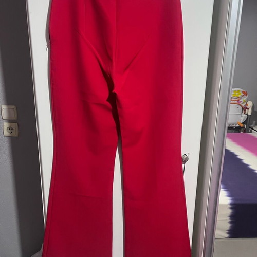 Lynne red flared pants like new, size M