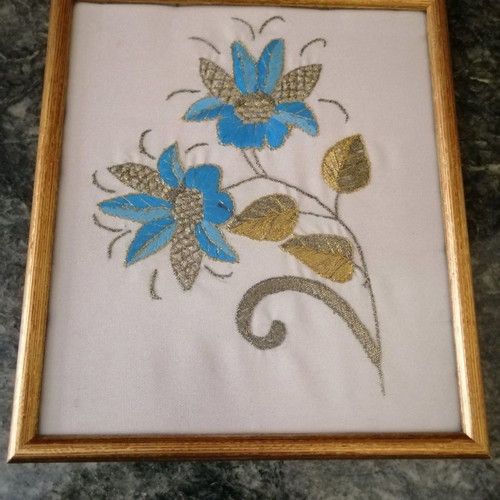 Embroidered frame