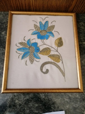 Embroidered frame