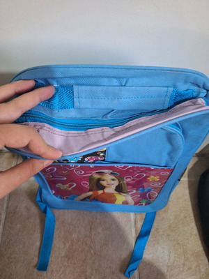 Barbie school backpack like new with multiple compartments