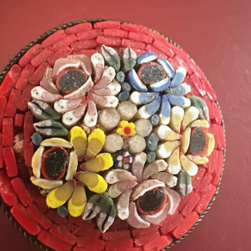 Vintage Italian Micro Mosaic Brooch like new