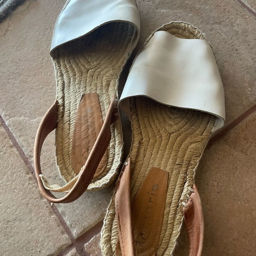 Tamaris espadrilles like new, size 40, white and brown