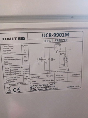 Καταψύκτης United σαν καινούργιο