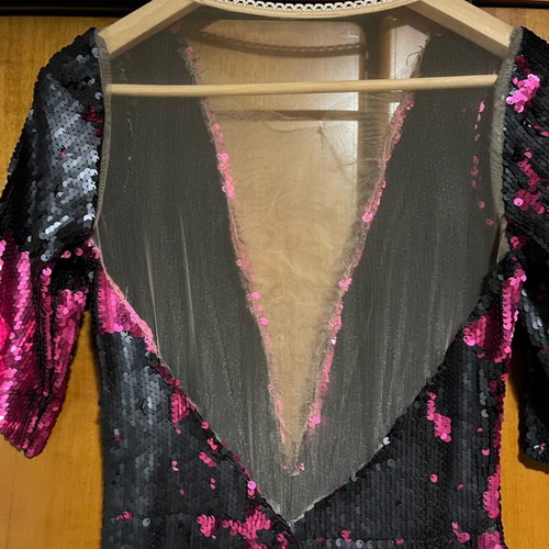 Dress with sequins like new, open back, size small