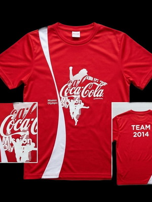 Coca Cola Mission Olympic 2014 T-shirt size M lightly used