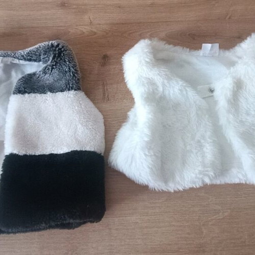 Fur baby vests like new, pack of 2 pieces 6-9 months