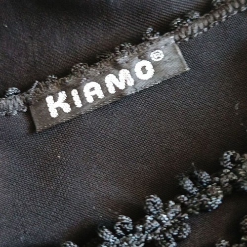 Kiamo Black Sleeveless Top like new with Crochet Lace Trim