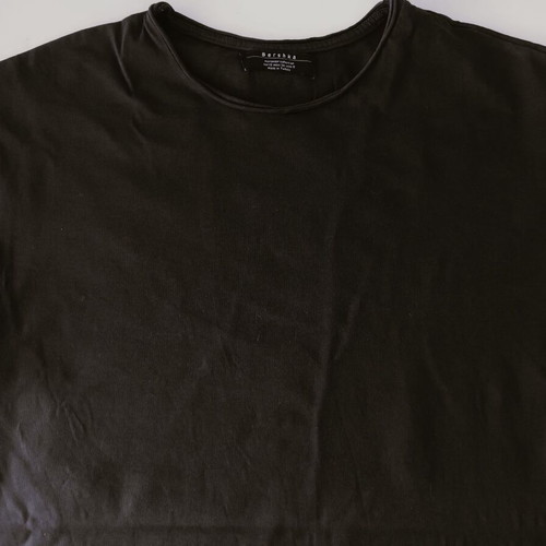 Bershka women's black short sleeve blouse, size S