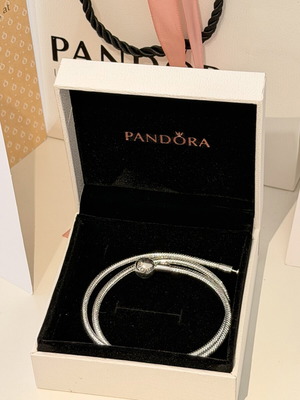 Pandora necklace, silver