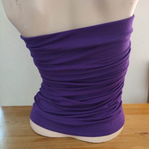 Zara purple strapless top with rhinestone bow like new