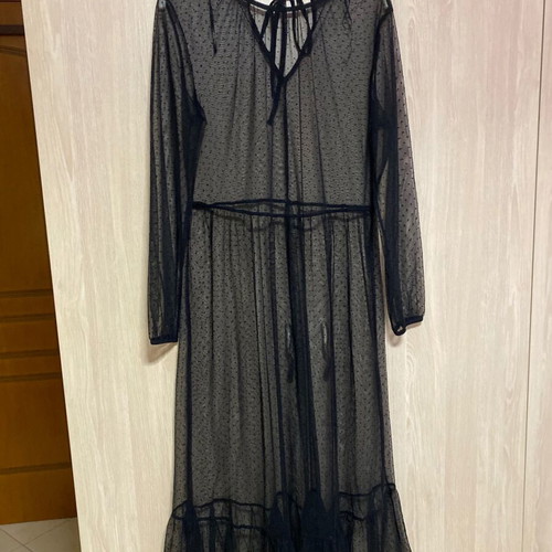 Zara transparent dress size S like new, black