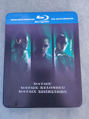 Matrix trilogy Blu Ray steelbook like new, French edition with English subtitles