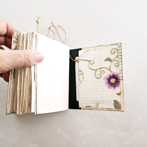 Purple Heart handmade mini notebook like new