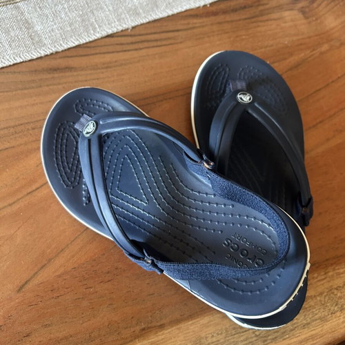 Havaianas Minecraft kids flip-flops and Crocs dark blue sandals size 27-28