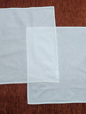 Бели салфетки употребявани, комплект от 2, 40см x 40см