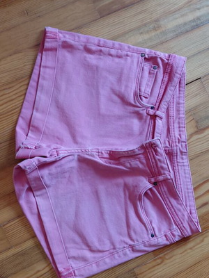 Pink women's denim shorts, size S / 36 / 8