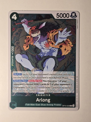 Arlong One Piece card game OP15-023 rare, like new