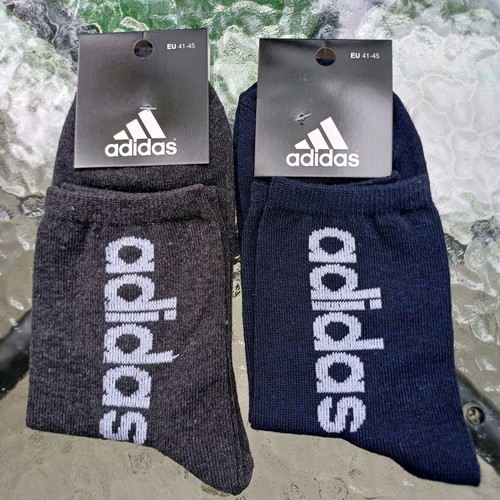 Adidas men's socks new, 2 pairs, size 41-45, gray and blue
