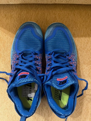 Nike Free Rn Distance 2 athletic shoes used, size 42, blue
