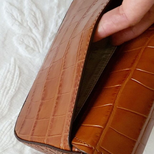 Ralph Lauren crossbody bag brown genuine leather new