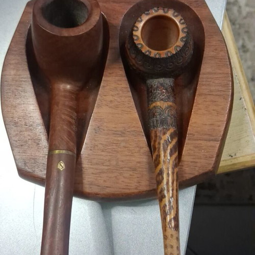 Savinelli and Handmade Tobacco Pipes with Wooden Stand, new