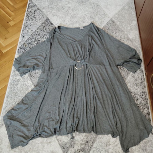 Grey tunic dress, plus size