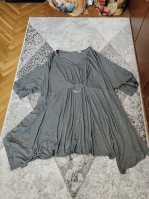 Grey tunic dress, plus size