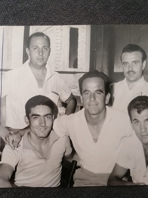 Φωτογραφία Ολυμπιακού με Γιώργο Σιδέρη μεταχειρισμένη, γνήσια