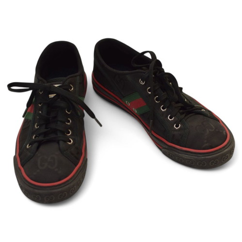 Gucci Black GG Econyl Nylon Web Athletic Shoes 41 Used Unisex