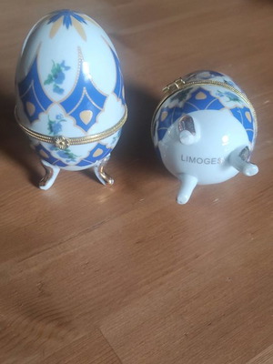 Διακοσμητικά πασχαλινά αβγά μεταχειρισμένα, δύο τεμάχια