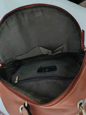 Women's backpack bag used, brown