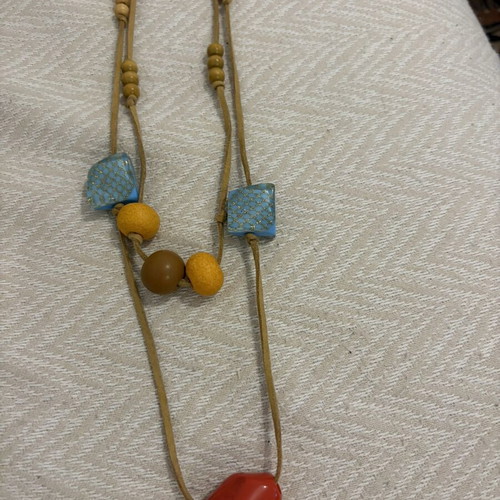 Long necklace with beads new, no wear