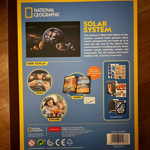 3D Puzzle Cubic Fun Solar System National Geographic new