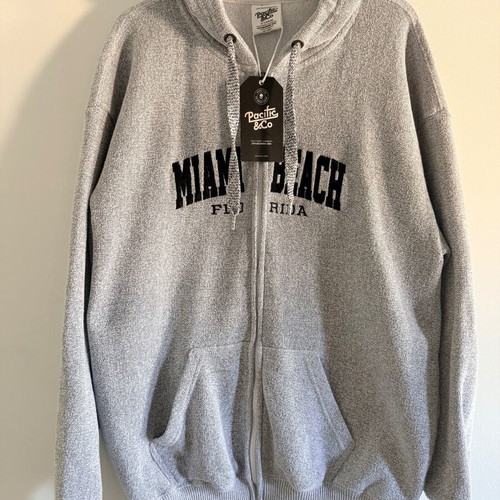 Miami South Beach hoodie sweatshirt pullover cotton size XL new