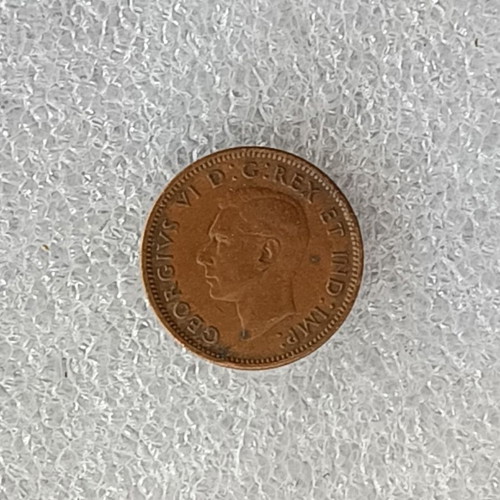 Canada 1 Cent Coin 1942 King George VI Bronze