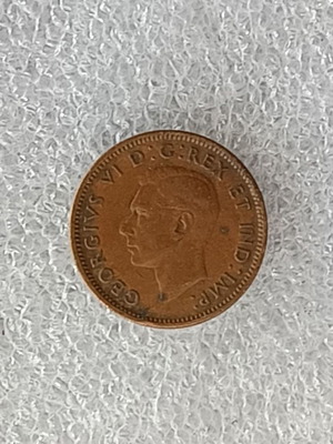 Canada 1 Cent Coin 1942 King George VI Bronze