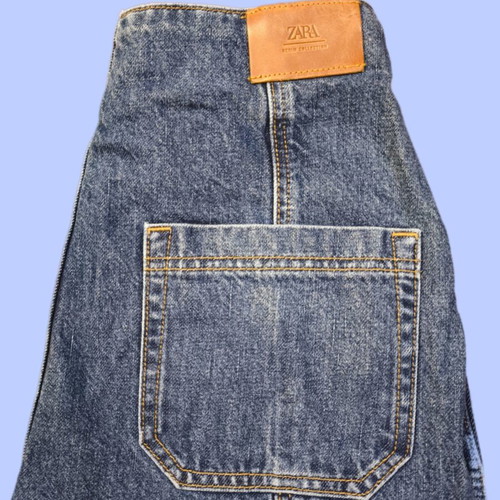Zara Balloon Jeans like new, size 36, blue, thick warm fabric