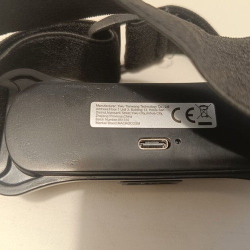 Led headlamp with USB Type-C rechargeable port and extra strap