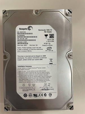 Seagate 750GB 3.5" HDD like new