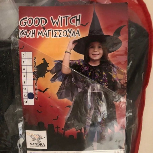 Witch costume for girl, Sandra, size 12 years