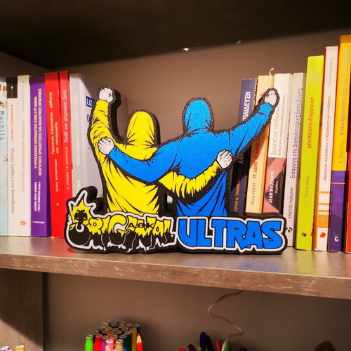 AEK x Marseille Ultras LED Lightbox 3D printed fan decor