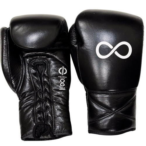Legendary boxing gloves 12oz black leather laced premium new