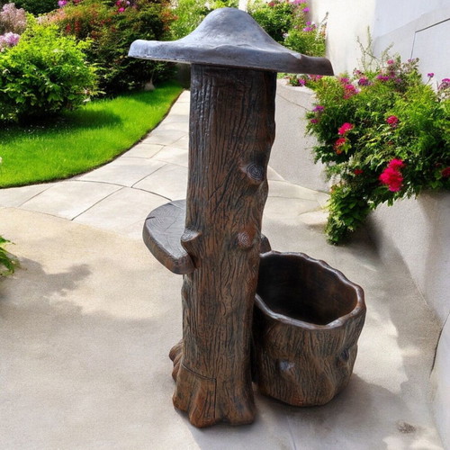 Isabella Concrete Fountain in Brown Color, New