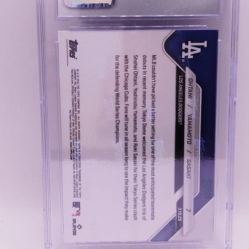 2025 Topps Now Ohtani Yamamoto Sasaki CGC 8 baseball card