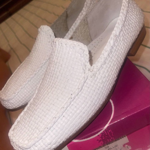 Leather moccasins with wooden heel like new, size 38